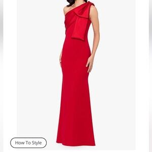 ❤️Betsy & Adam Black Tie Dress Like New Condition Red Size 10❤️